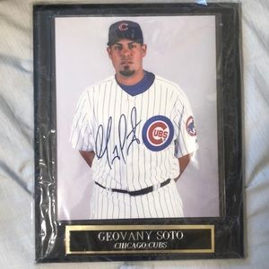 Signed Geovany Soto Plaque